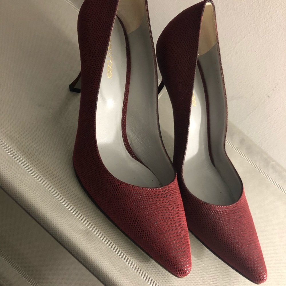 Sergio Rossi Classic Burgundy Heels
